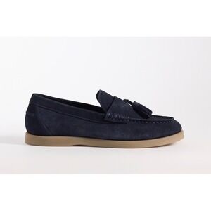 ASOS DESIGN tassel‎ loafers in Navy Suede Mens 9.5 NEW